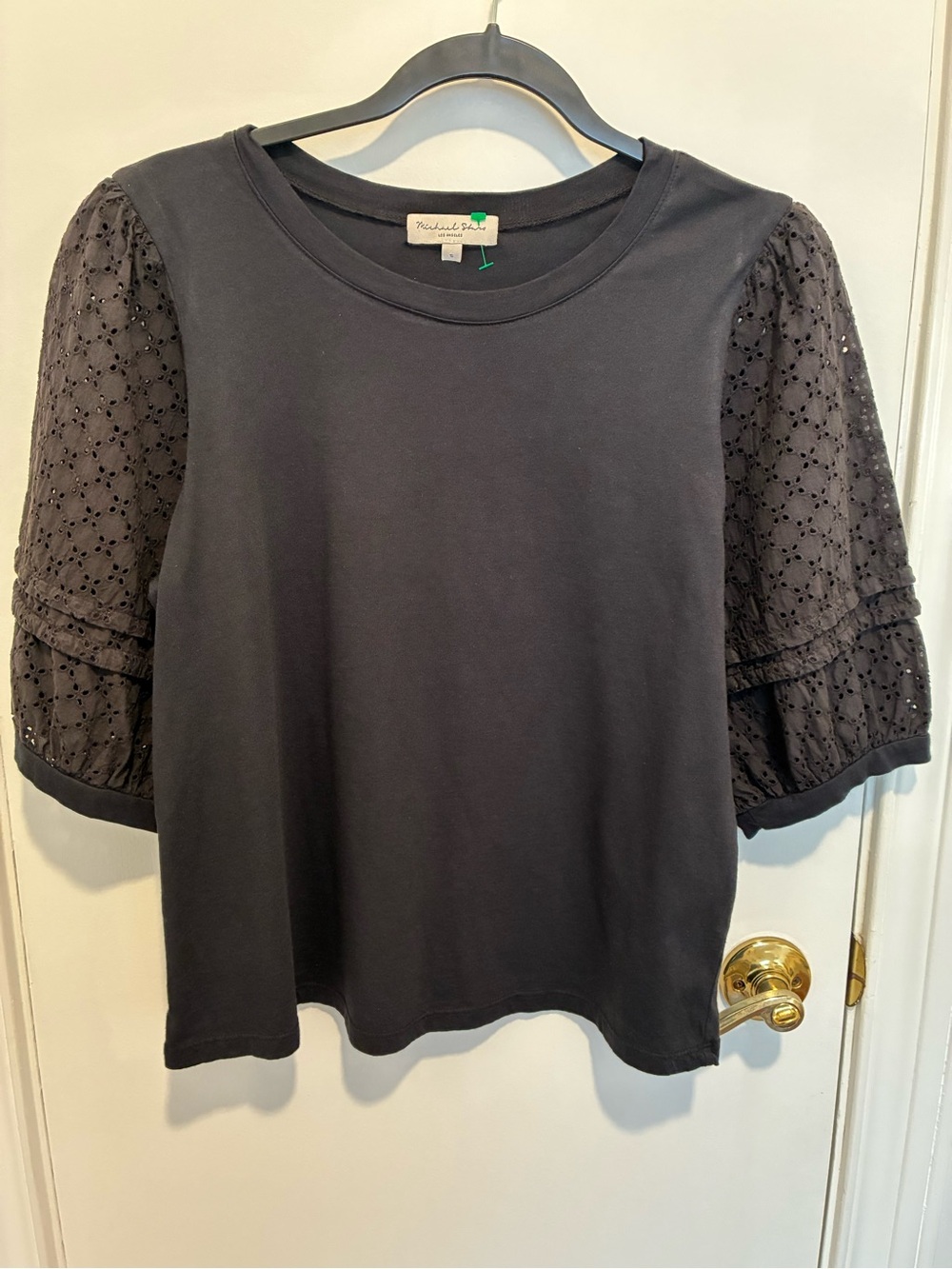 Michael Stars Maisie Eyelet Sleeve Top- NWOT